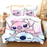 Stitch Duvet Cover Set Comforter Bedding 3d Children'S Bedding Set 3-Piece 1 Quilt Cover King Size - Himpall